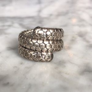 John Hardy sterling silver snake wrap ring